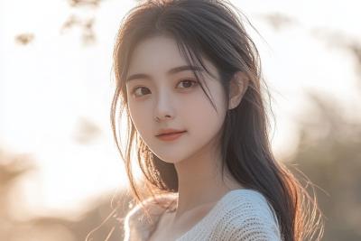 AI绘画	肤白貌美身材好的中国女生，白色毛衣，牛仔热裤