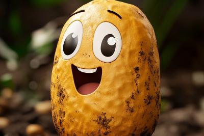 AI绘画	蔬菜3D盲盒，它有着人类的小表情