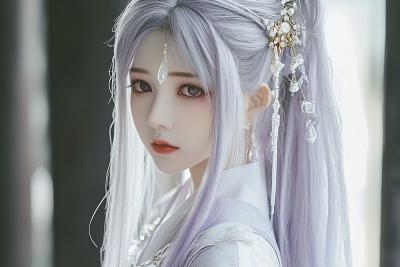 AI绘画	一个非常漂亮的东方女孩，18岁，精致的五官