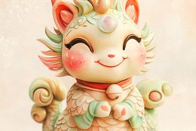 AI绘画	一个中国龙宝宝